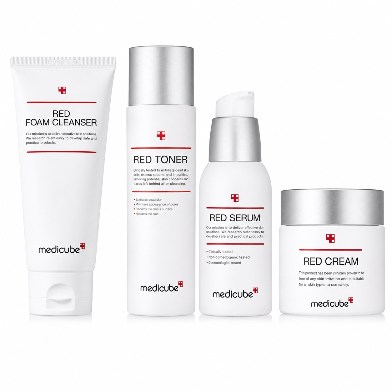 MEDICUBE Red Line Full SET - Toner, Serum, Cream, Foam Cleanser