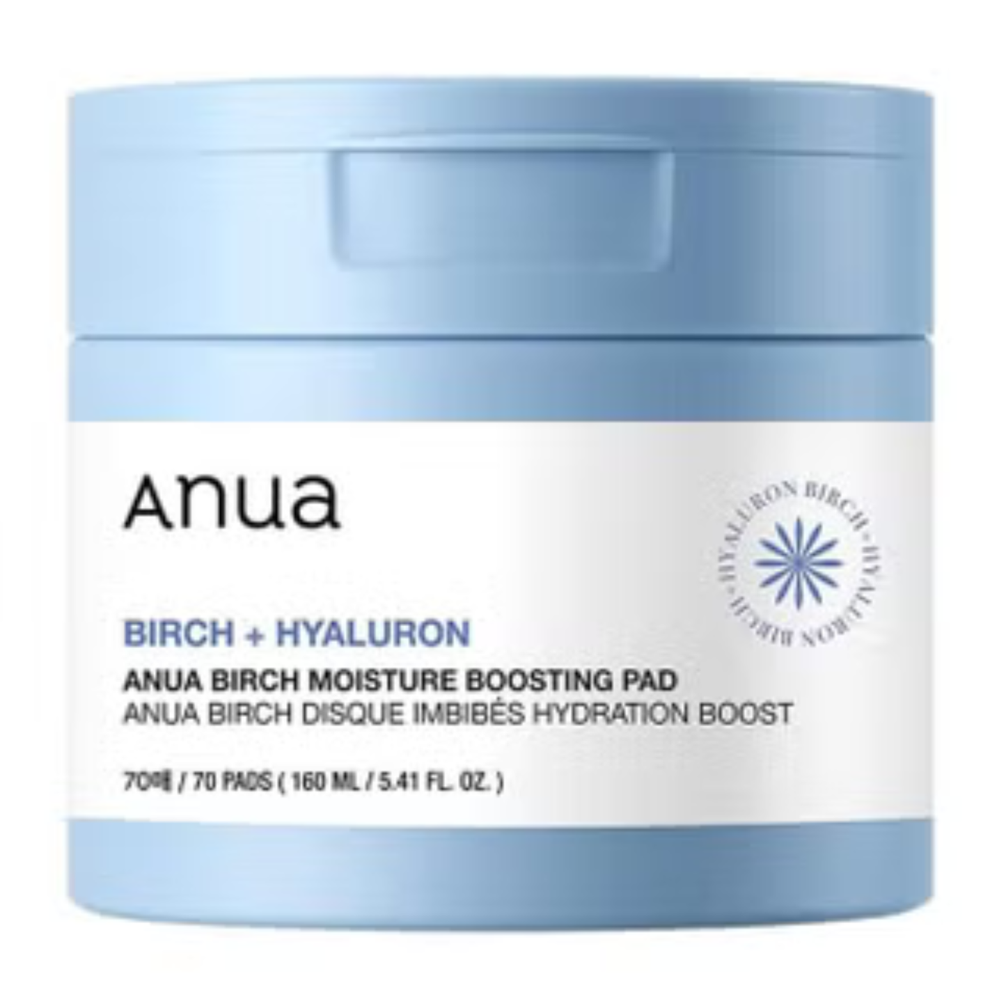 ANUA Birch + Hyaluron Moisture Boosting Pads(60 ae) 160 ml