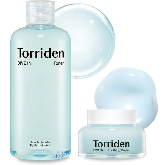 TORRIDEN Dive-in Low Molecular Hyaluronic Acid Toner+ Dive-in Soothing Cream 400 ml