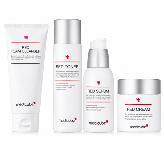 MEDICUBE Red Line Full SET - Toner, Serum, Cream, Foam Cleanser