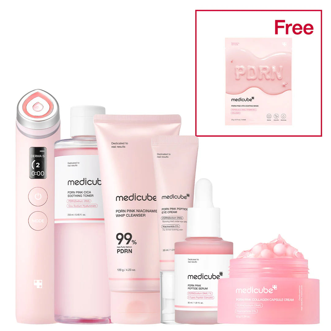 MEDICUBE PDRN Pink Glow Home Aesthetic Full Set with PDRN mask 1 pc gift