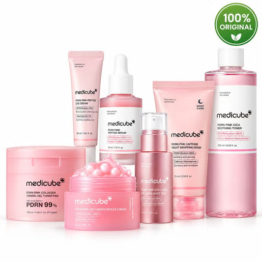MEDICUBE Salmon DNA PDRN Pink Skincare Routine Set – 7-Piece 700 ml
