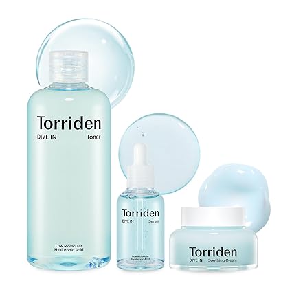 TORRIDEN Dive-in Hyaluronic Acid Serum+ Toner + Soothing Cream