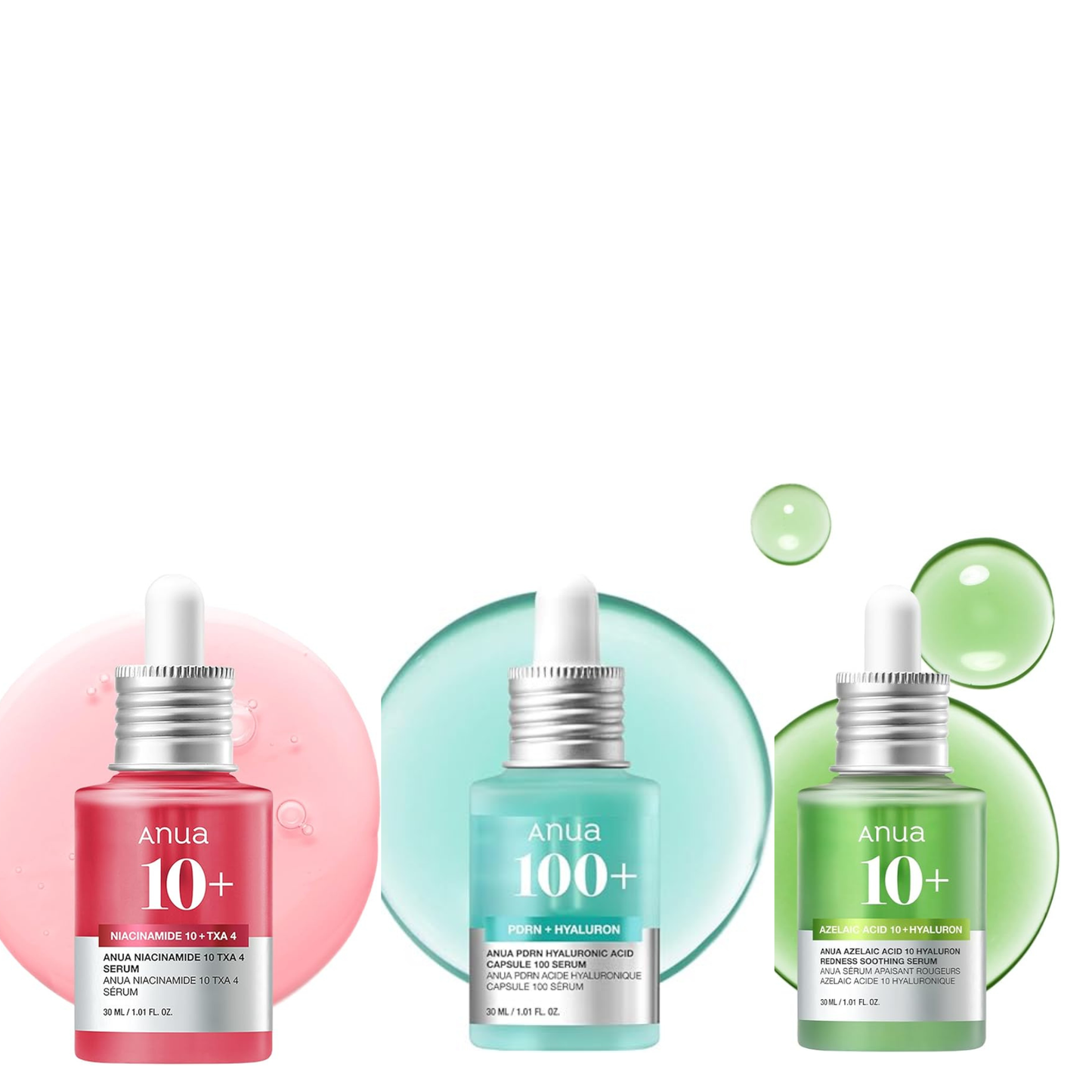 ANUA Brightening & Skin Repair Serum Trio Set