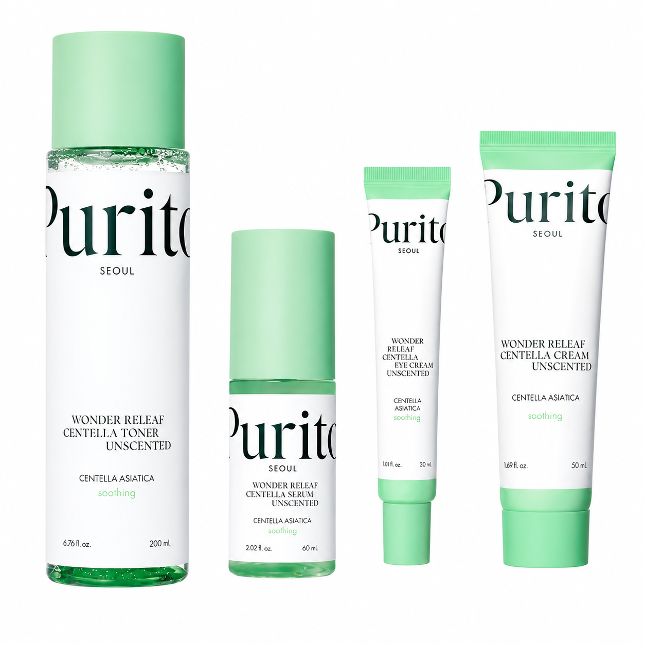 PURITO SEOUL Wonder Releaf Centella Complete Care Set(Unscented)