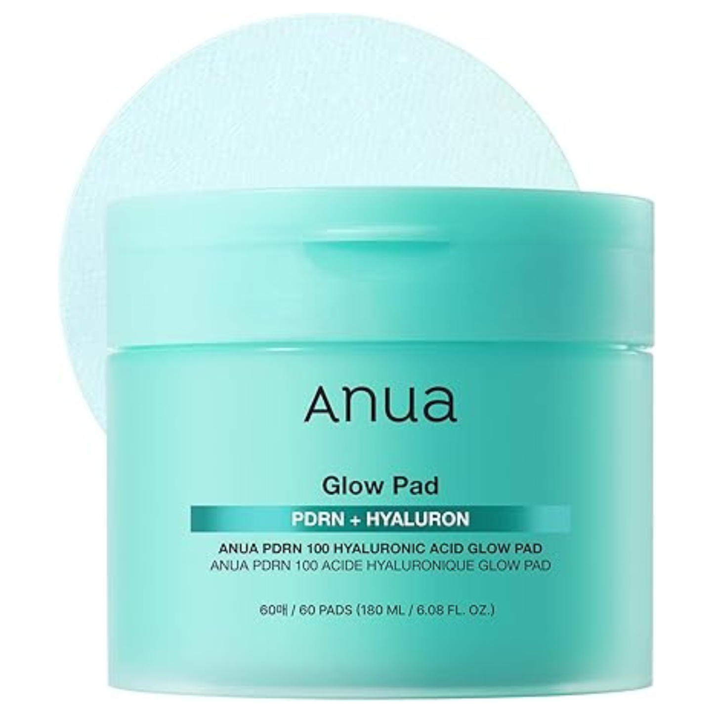 ANUA PDRN + Hyaluronic Acid Glow Pads (60 ea) 180 ml