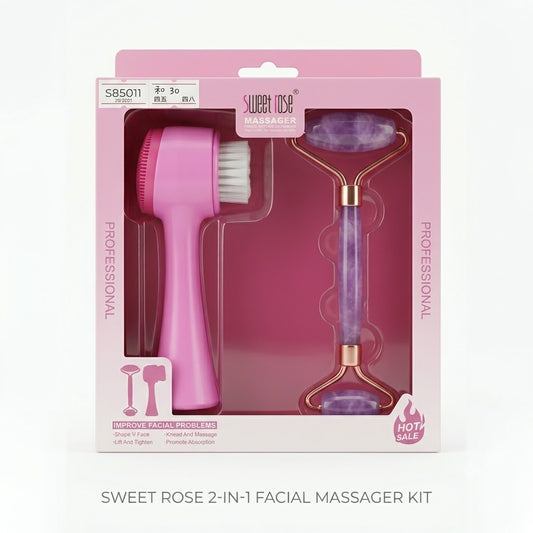 SWEET ROSE Professional 2-in-1 Facial Massager & Cleansing Kit