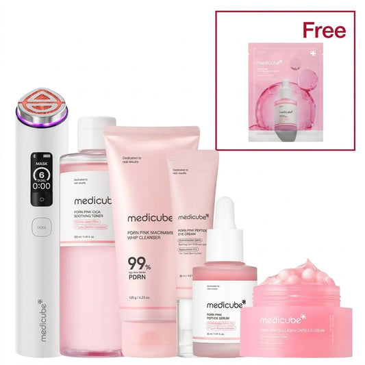MEDICUBE PDRN Pink Glow Home Aesthetic Full Set with PDRN mask 1 pc gift